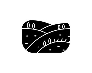 creative details Rolling Grass Field Icon vector illustration