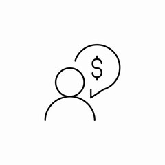 Obraz premium finances conversation icon sign vector