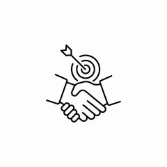 goal agreement icon sign vector