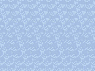 Traditional Japanese Seigaiha wave pattern in blue color
