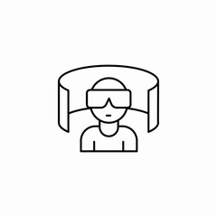 panoramic view icon sign vector