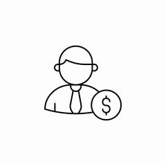 profession finances icon sign vector