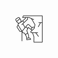 top climbing icon sign vector