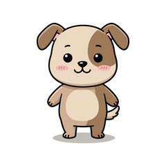 Naklejka premium Adorable Cartoon Puppy Cute Dog Illustration Vector