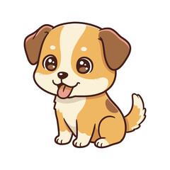 Adorable Cartoon Puppy Vector Illustration