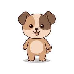 Adorable Cartoon Puppy Dog Vector Illustration