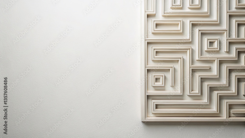 Poster minimalist greek key pattern background - abstract geometric design