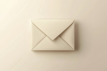 Cream paper envelope on neutral background