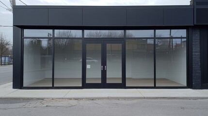 Modern Retail Space: Empty Storefront Awaits New Business