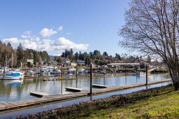 Cathlamet Marina on the Columbia River in Washington State