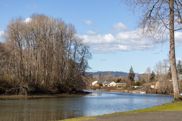Columbia River at Cathlamet Washington State USA