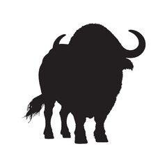 Buffalo Silhouette Vector - Minimalist and Timeless Wildlife Clipart for Adventure and Ranch-Themed Graphics - Buffalo Vector - Buffalo Icon - Buffalo Illustration

