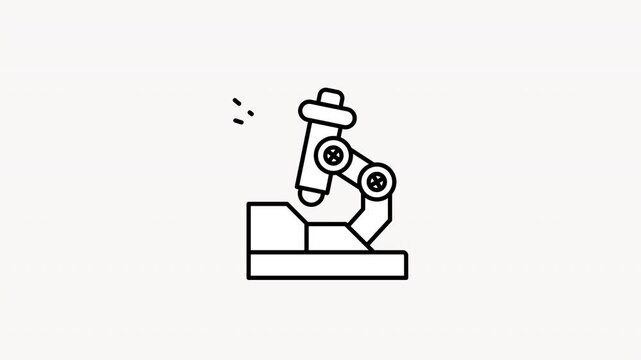 Animasi of a sleek futuristic line drawing robot arm.