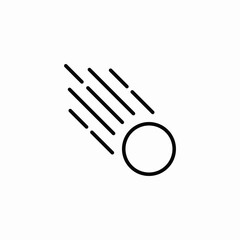 falling comet icon sign vector