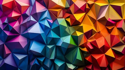 Obraz premium Abstract geometric pattern of vibrant polygons