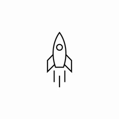fast rocket icon sign vector