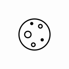 rock planet icon sign vector