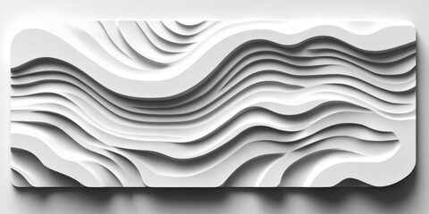 Fototapeta premium Abstract White Wave Texture Pattern Relief 3D Modern Art