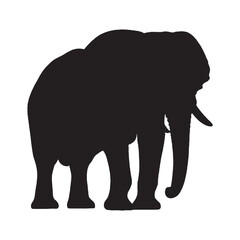 Fototapeta premium Elephant Silhouette Vector - Strong and Gentle Giant Jungle Animal Clipart for Professional Designers - Elephant Vector - Elephant Icon - Elephant Illustration