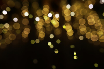 Abstract Golden Bokeh Lights for Festive Backgrounds and Celebrations