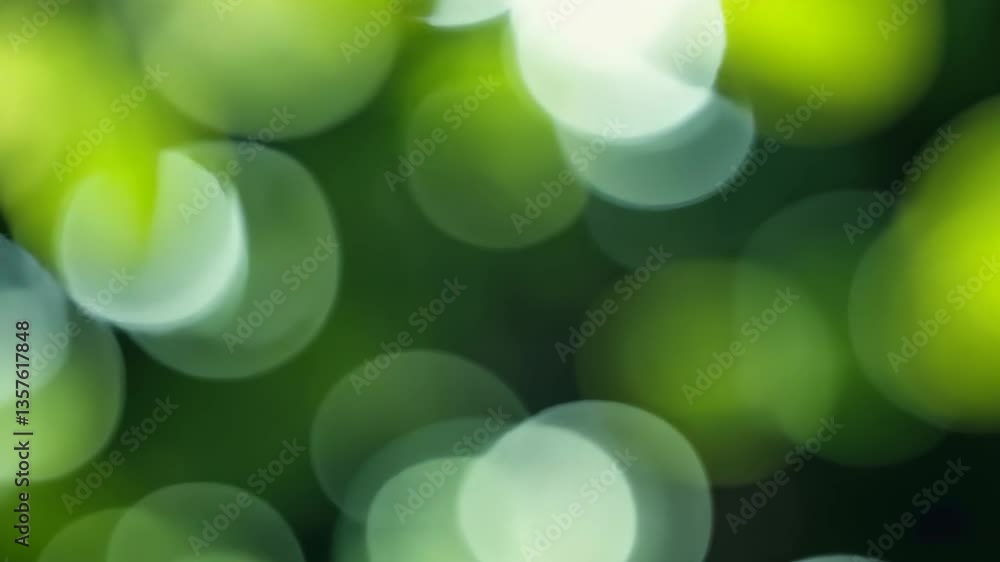 Aufkleber abstract bokeh background with soft green and white glowing orbs creating a dreamy atmosphere