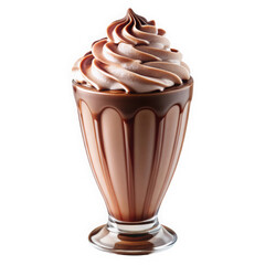 Indulgent chocolate swirl dessert topped with creamy frosting in a classic glass. Perfect for satisfying sweet cravings.