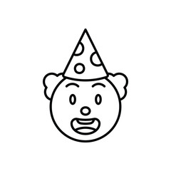 Clown Face Vector icon