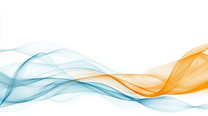 Naklejka premium Dynamic abstract background, vibrant blue and orange waves in motion