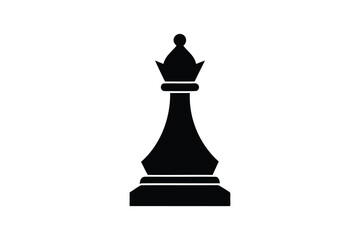 Fototapeta premium Chess icon silhouette on white background