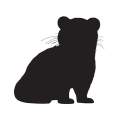 African Civet Silhouette Vector - Simple Yet Bold Jungle Mammal Graphic for Digital and Print Media - African Civet Vector - African Civet Icon - African Civet Illustration

