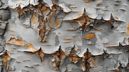 Obraz premium Macro Texture of Young Birch Bark with Patterned Cracks 