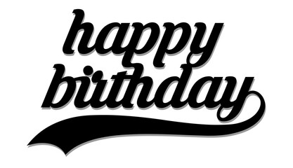 happy birthday text quote typography