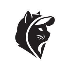 cat vector silhouette clip art logo design illustration