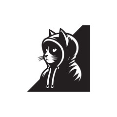 cat vector silhouette clip art logo design illustration