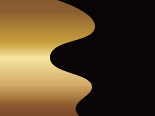 高級感のある抽象的な背景　横位置　ブラック＆ゴールド