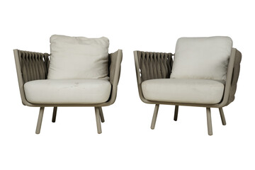 armchair isolated on white background  Tosca Grey Outdoor Armchair