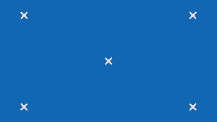 Blue screen background, VFX motion tracking markers. Art design blue screen backdrop template. Abstract concept video footage replacement tracking markers element.