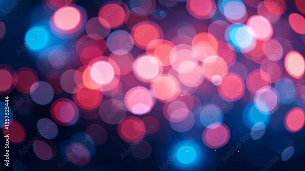 Aufkleber abstract bokeh light effect in red pink and blue color on dark backgrounds