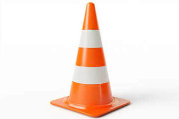Traffic cone icon on white background