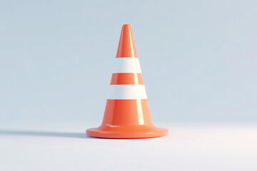 Traffic cone icon on white background