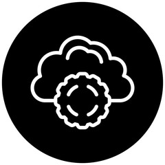 Vector Design Cloud Settings Icon Style