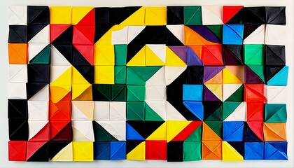 Origami Wall Art: A Vibrant Display of Colorful Paper Creations.