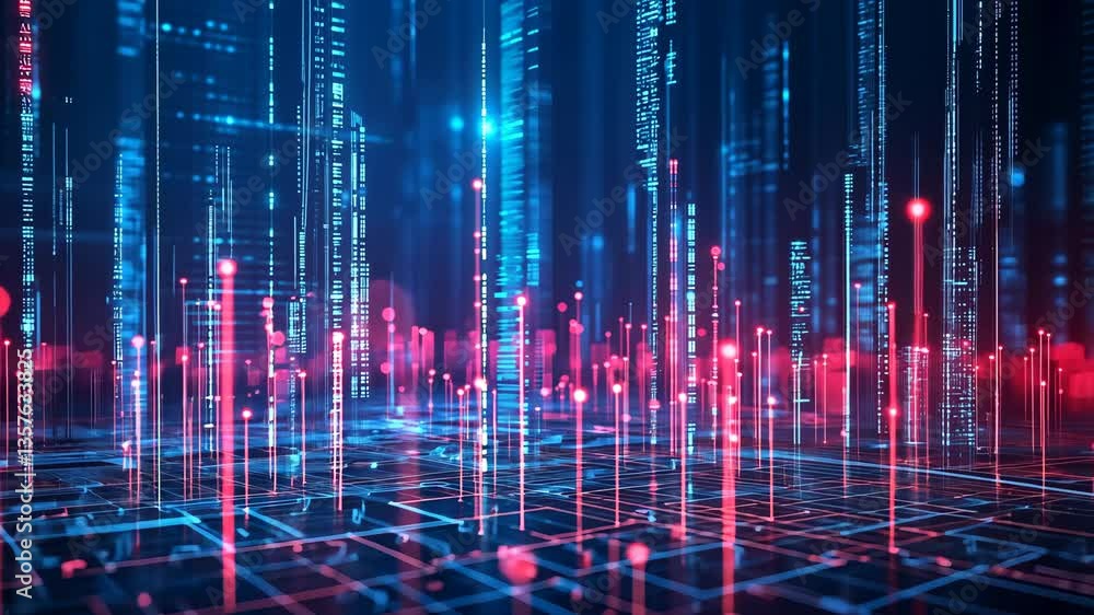 Poster graphical abstract of data and technology visualization generative ai
