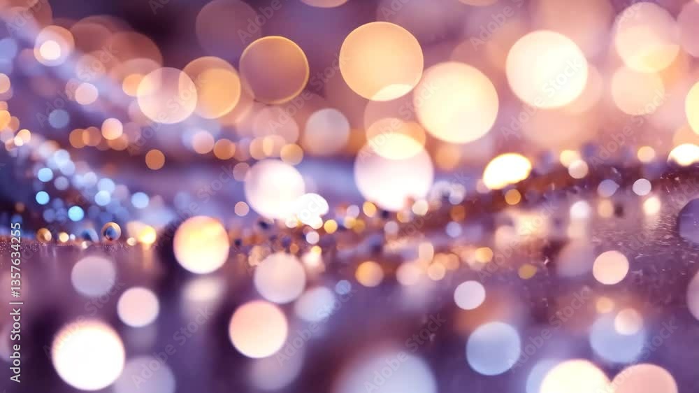 Poster abstract bokeh with blurred lights and flowing lines creating elegant backdrop