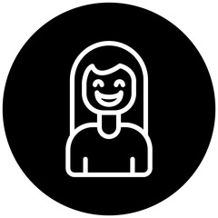 Smiling Women Icon Style