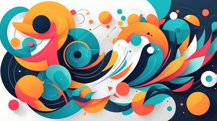 Stylized representations of abstract concepts.