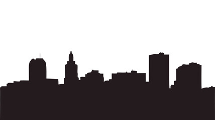 a-black-silhouette-of-a-city-skyline