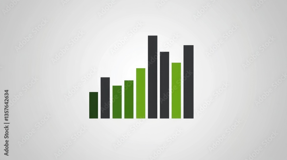 Poster abstract growth chart: visualizing progress and success