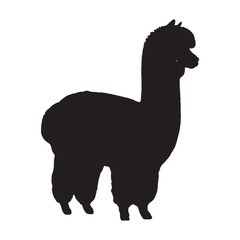 Alpaca Silhouette Vector - High-Resolution Andean Livestock Artwork for Farm and Rural Brands - Alpaca Vector - Alpaca Icon - Alpaca Illustration

