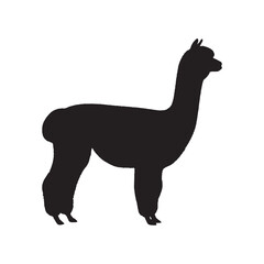 Alpaca Silhouette Vector - Cute and Friendly Alpaca Graphic for Animal Lovers and Eco Branding - Alpaca Vector - Alpaca Icon - Alpaca Illustration

